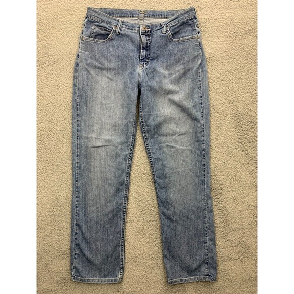 Lee Riders Women's Denim Blue Jeans - Straight Leg 5 Pocket Design - Picture 1 of 11